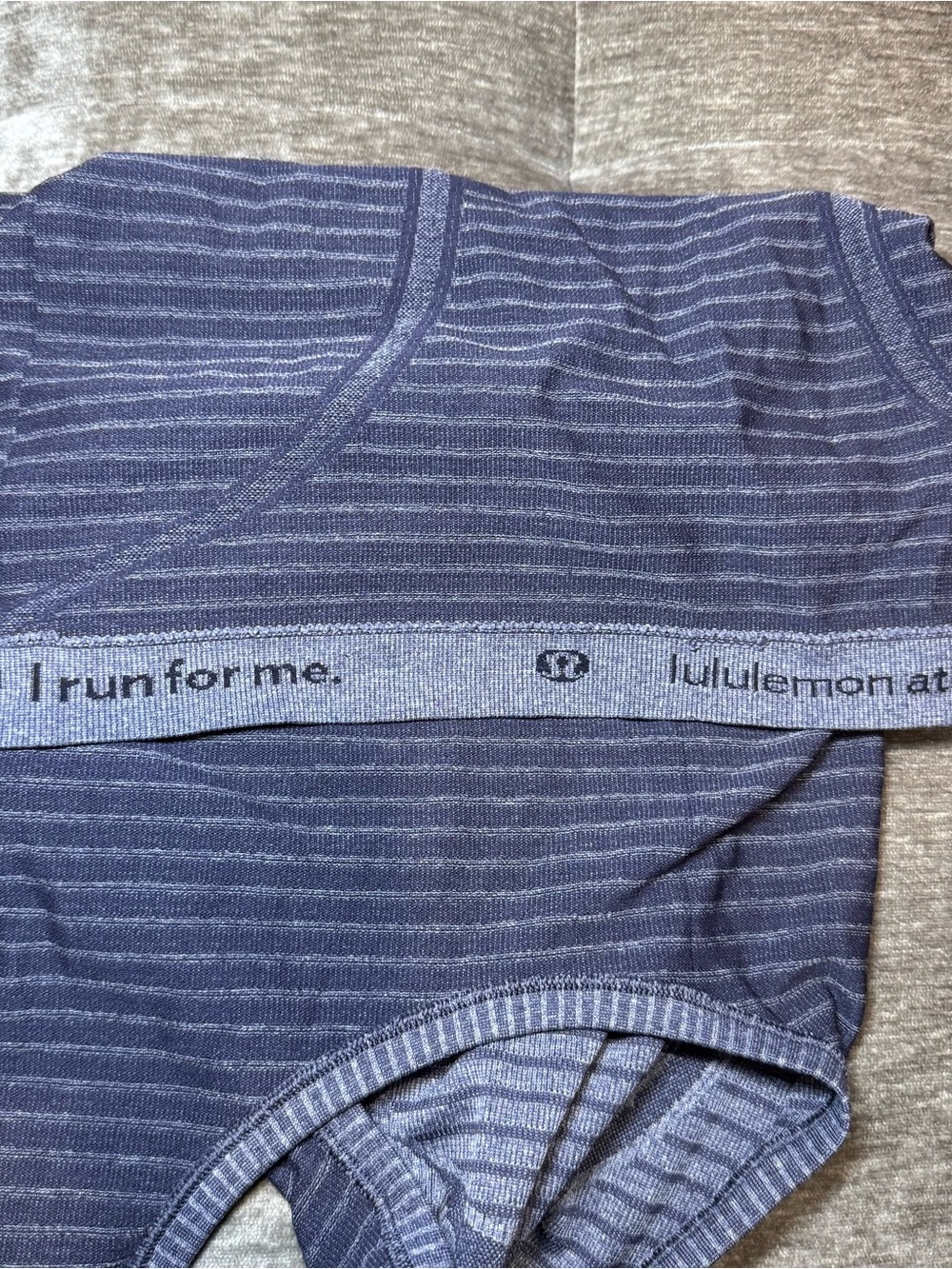 Lululemon Blueish-Grey Striped Racerback Tank - Picture 6 of 6